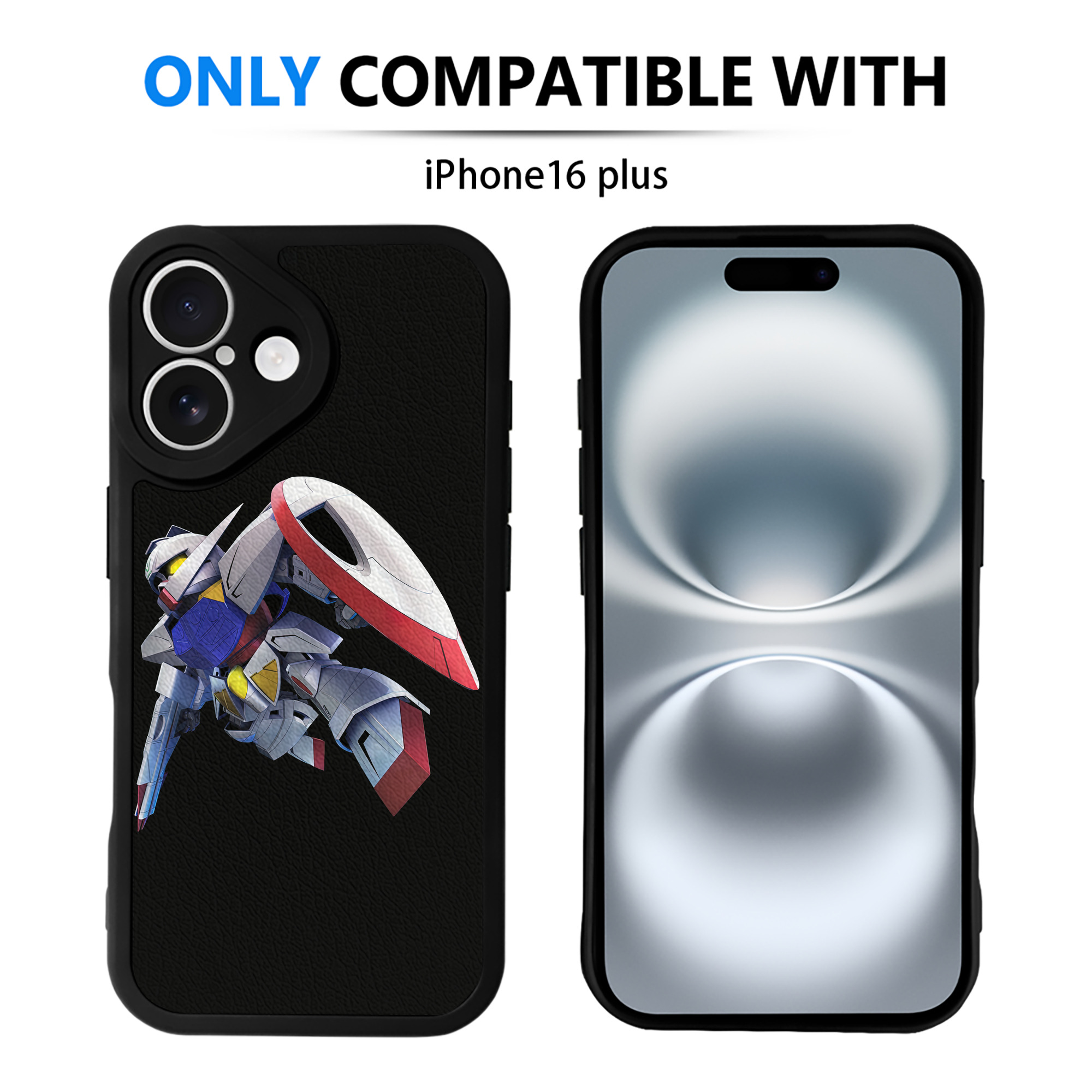 （画像用） 機動戦士ガンダム Mobile Suit Gundam 【iPhone 16シリーズ対応】シリコンスマホケース（レザー調） 材質：シリコン